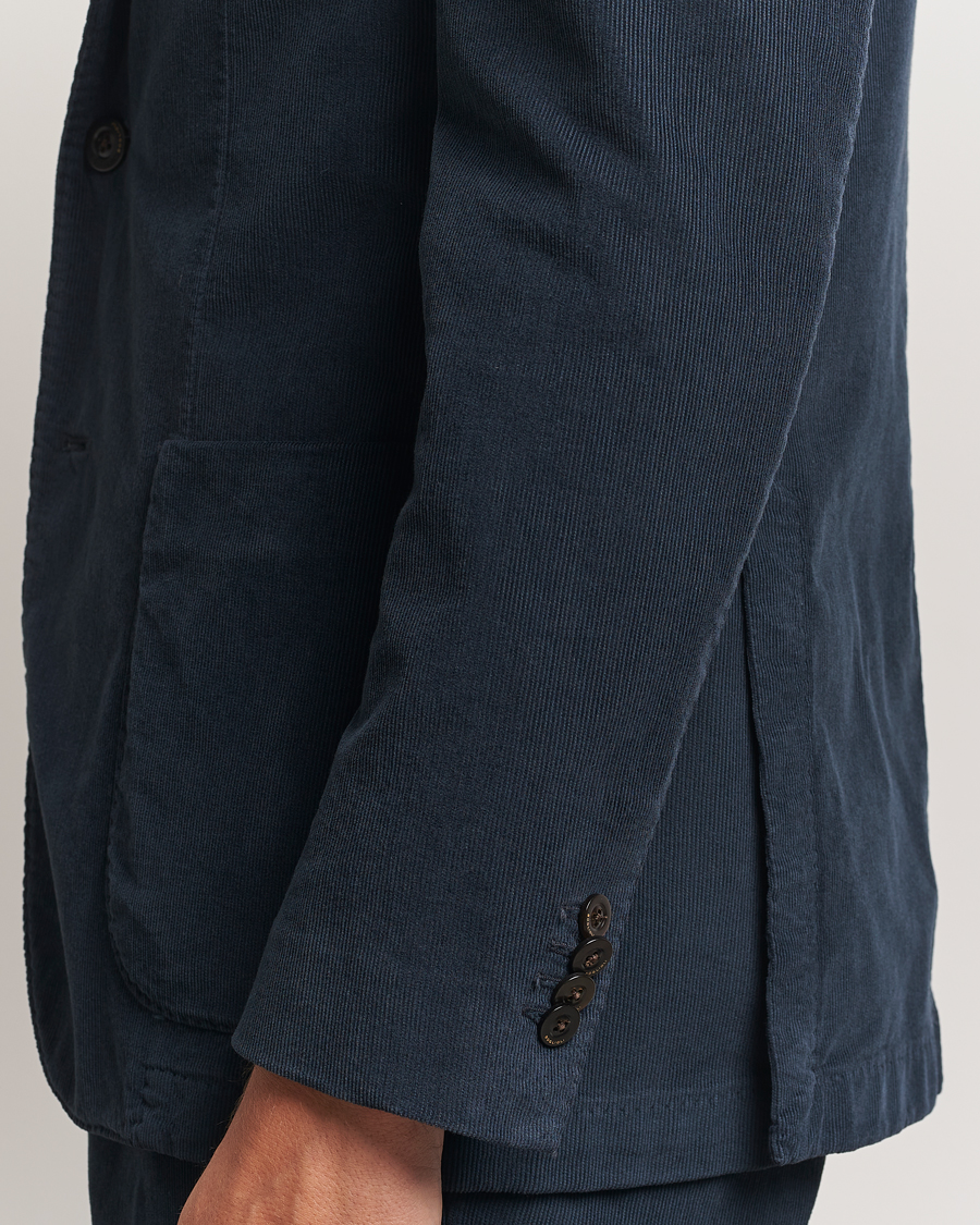 Hombres | Trajes | Boglioli | K Jacket Baby Corduroy Suit Navy