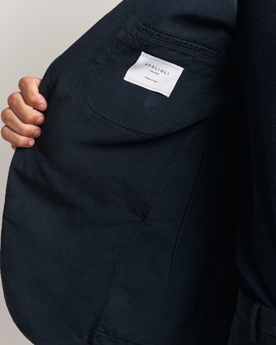 Hombres | Trajes | Boglioli | K Jacket Baby Corduroy Suit Navy