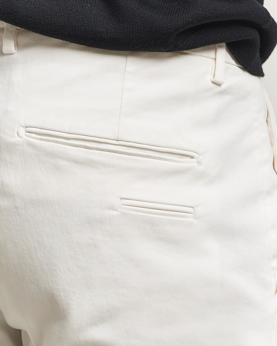 Hombres | Pantalones | Briglia 1949 | Slim Fit Cotton Stretch Chino Off White