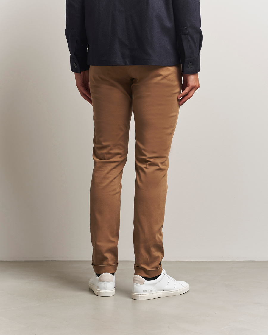 Hombres | Pantalones | Briglia 1949 | Slim Fit Cotton Stretch Chino Mid Brown