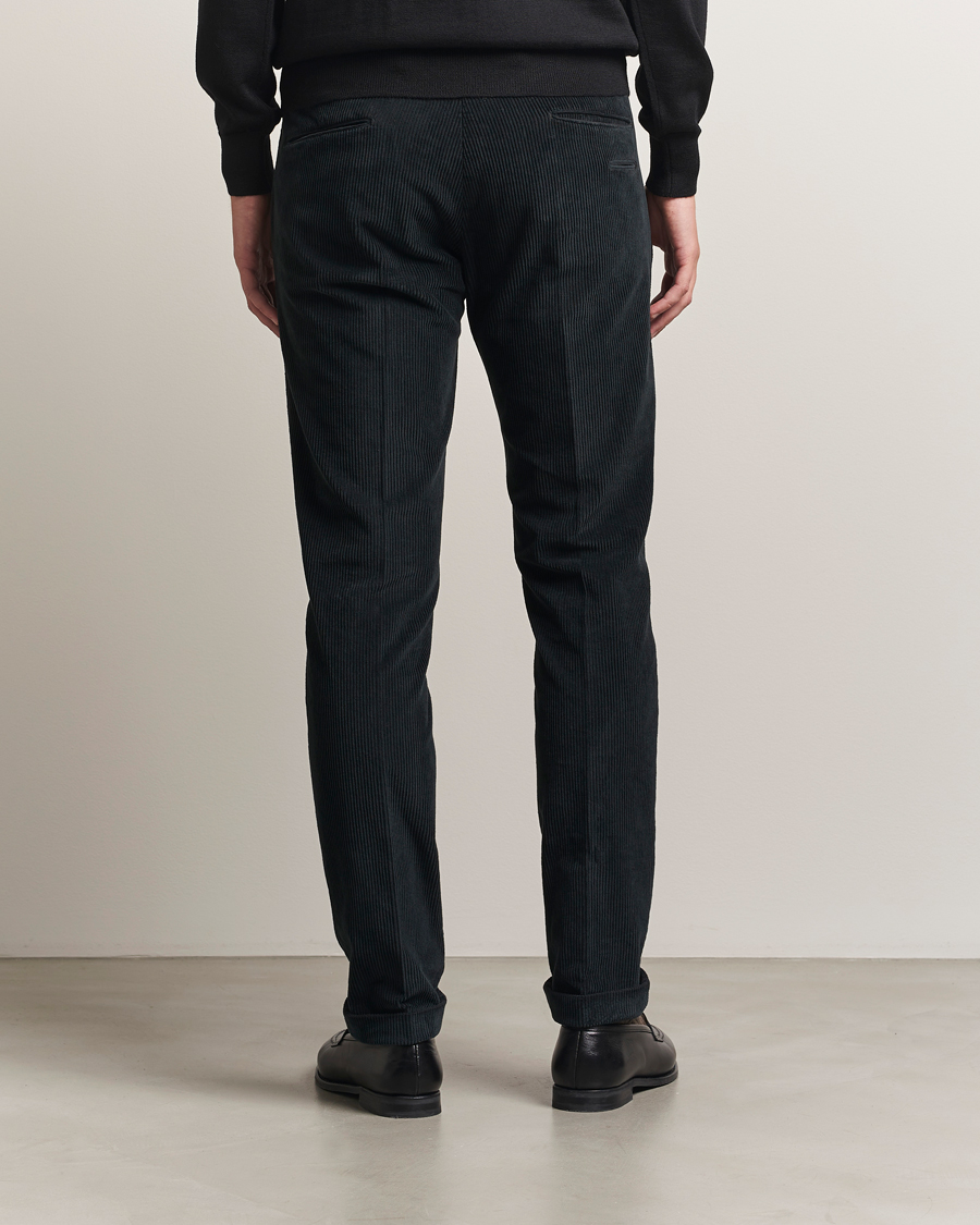 Hombres | Pantalones | Briglia 1949 | Slim Fit Corduroy Trousers Black