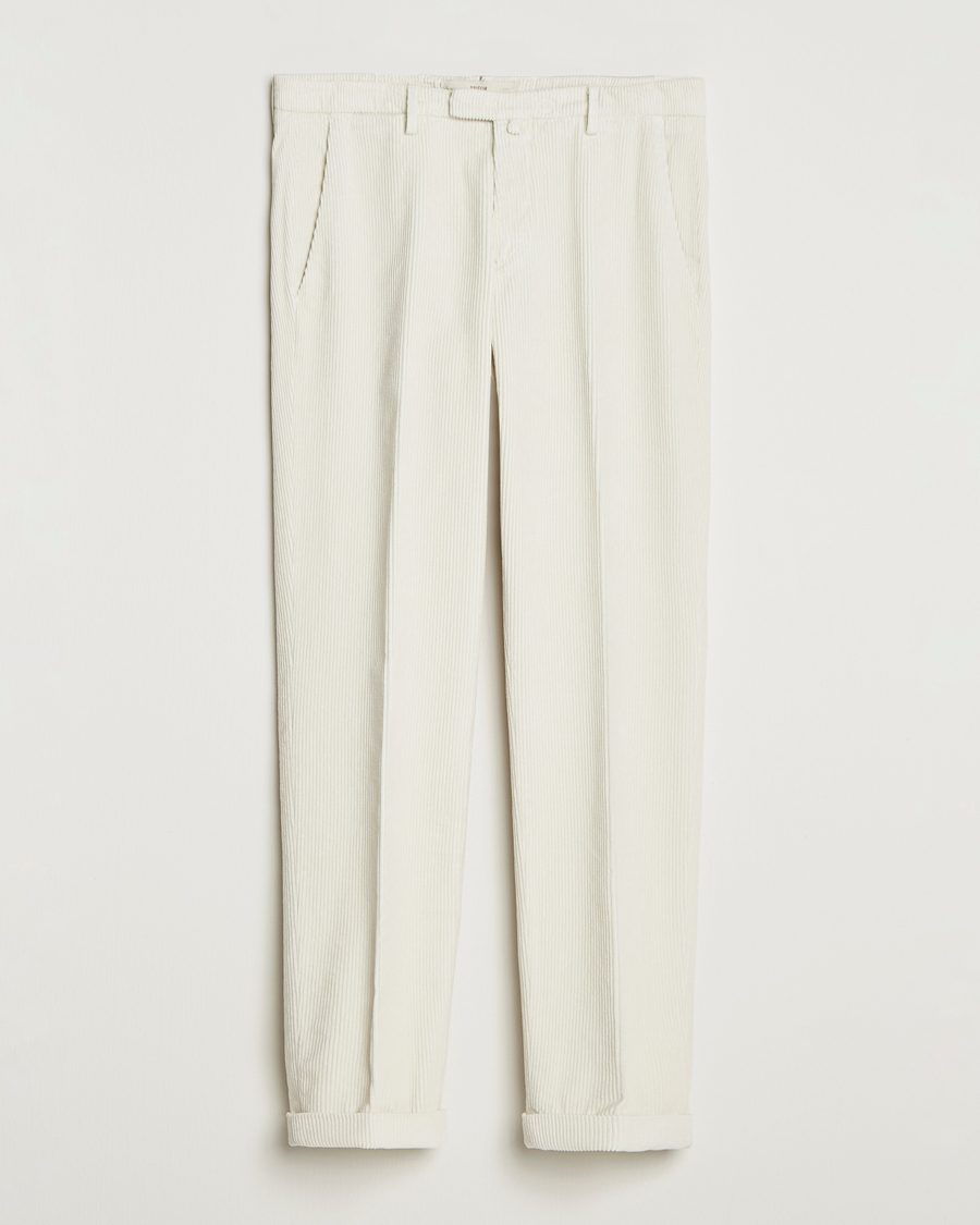 Hombres | Pantalones | Briglia 1949 | Slim Fit Corduroy Trousers Off White