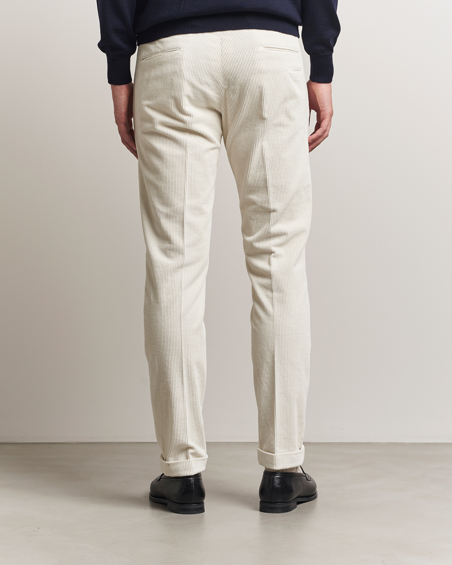 Hombres | Pantalones | Briglia 1949 | Slim Fit Corduroy Trousers Off White