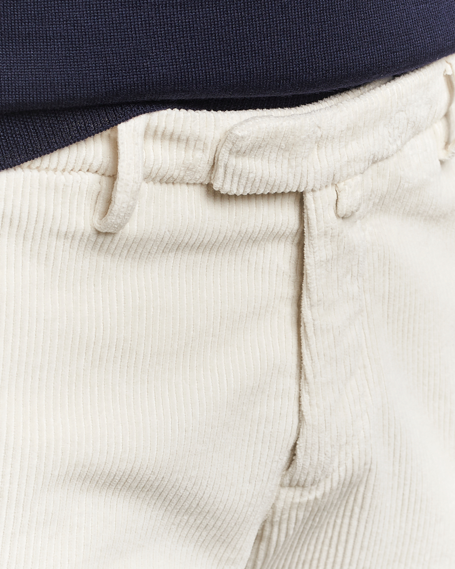 Hombres | Pantalones | Briglia 1949 | Slim Fit Corduroy Trousers Off White