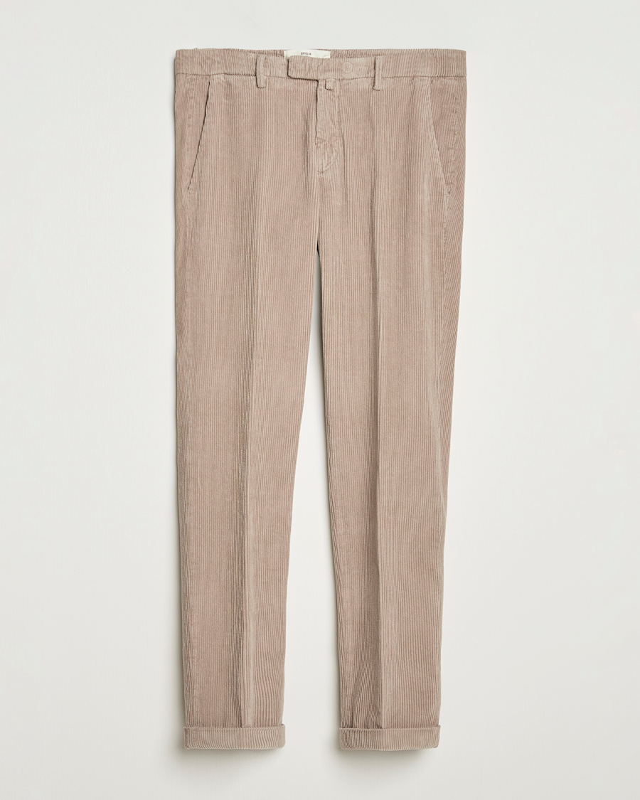 Hombres | Pantalones | Briglia 1949 | Slim Fit Corduroy Trousers Beige