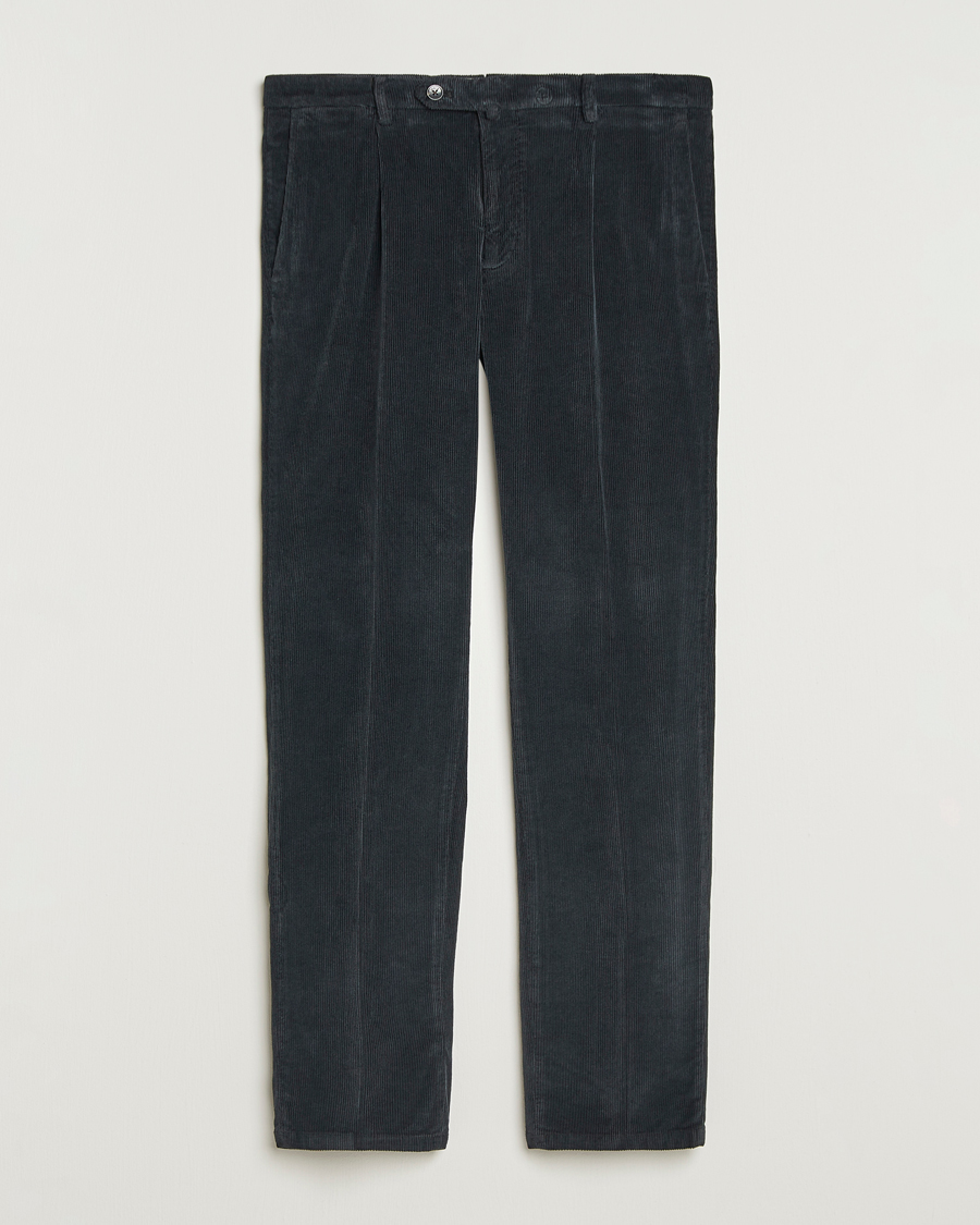 Hombres | Pantalones | Briglia 1949 | Easy Fit Corduroy Trousers Black
