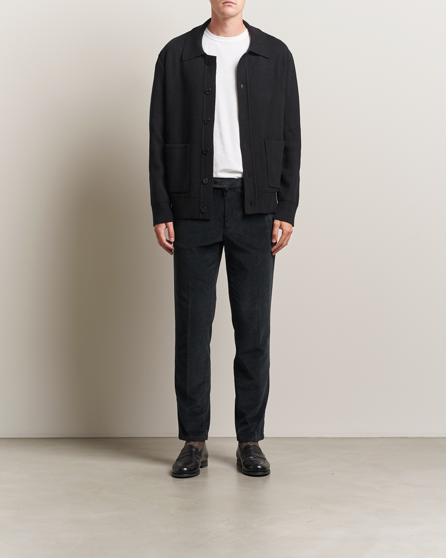 Hombres | Pantalones | Briglia 1949 | Easy Fit Corduroy Trousers Black