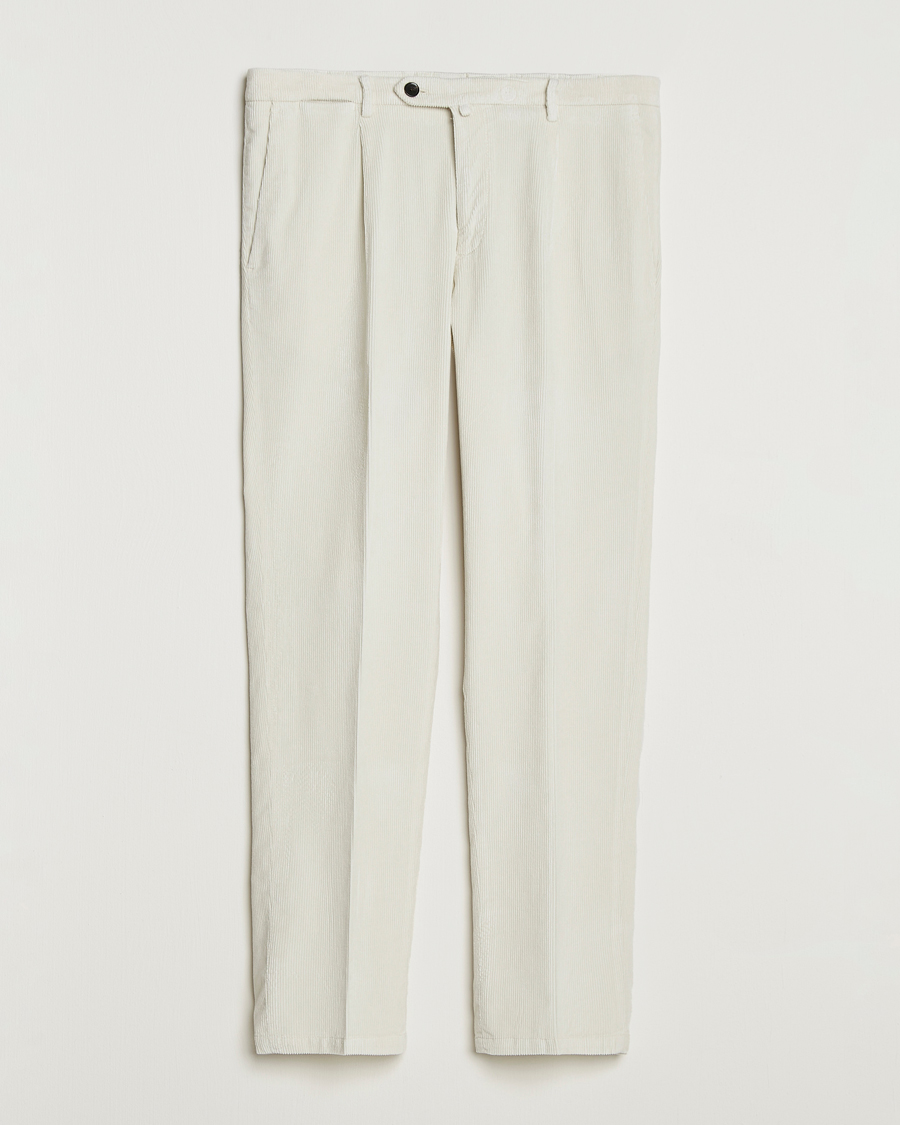 Hombres | Pantalones | Briglia 1949 | Easy Fit Corduroy Trousers Off White