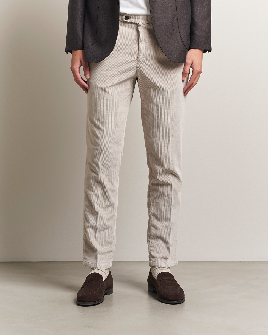 Hombres | Pantalones | Briglia 1949 | Easy Fit Corduroy Trousers Beige