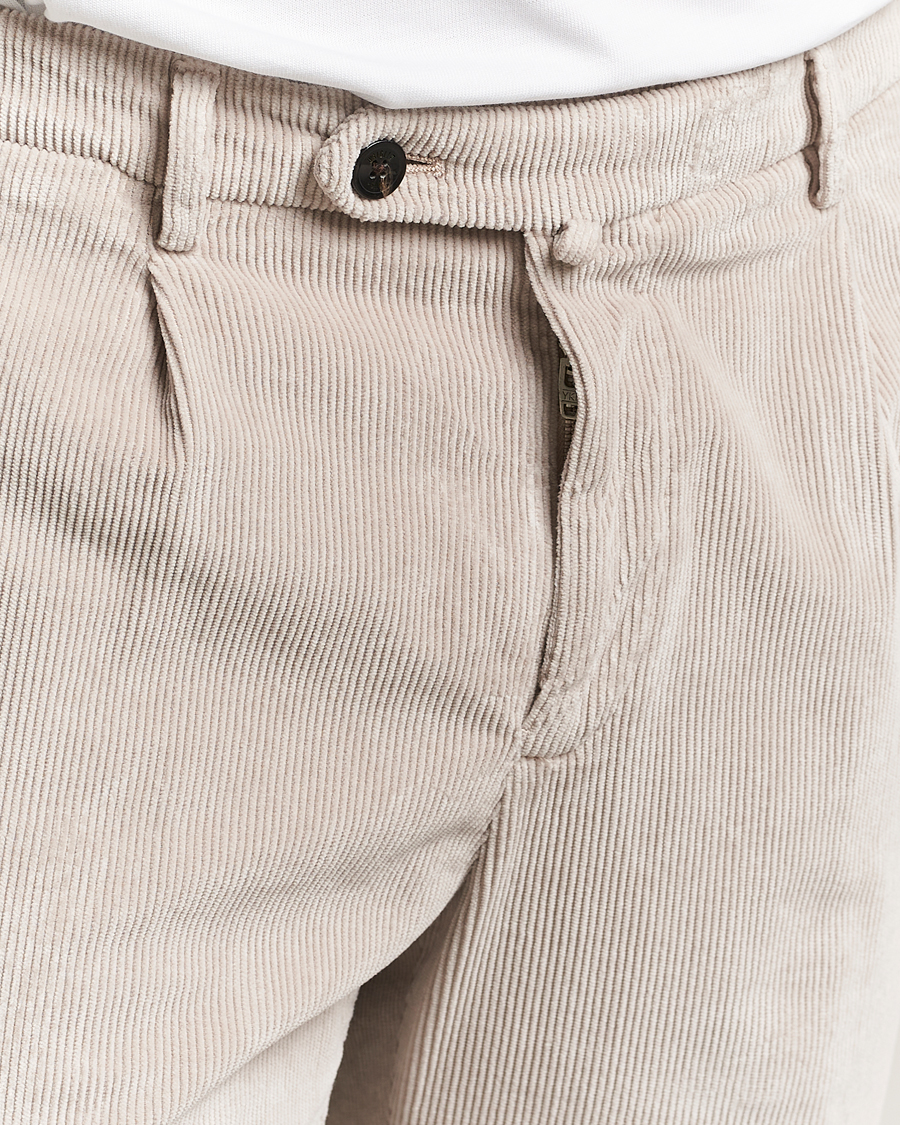 Hombres | Pantalones | Briglia 1949 | Easy Fit Corduroy Trousers Beige
