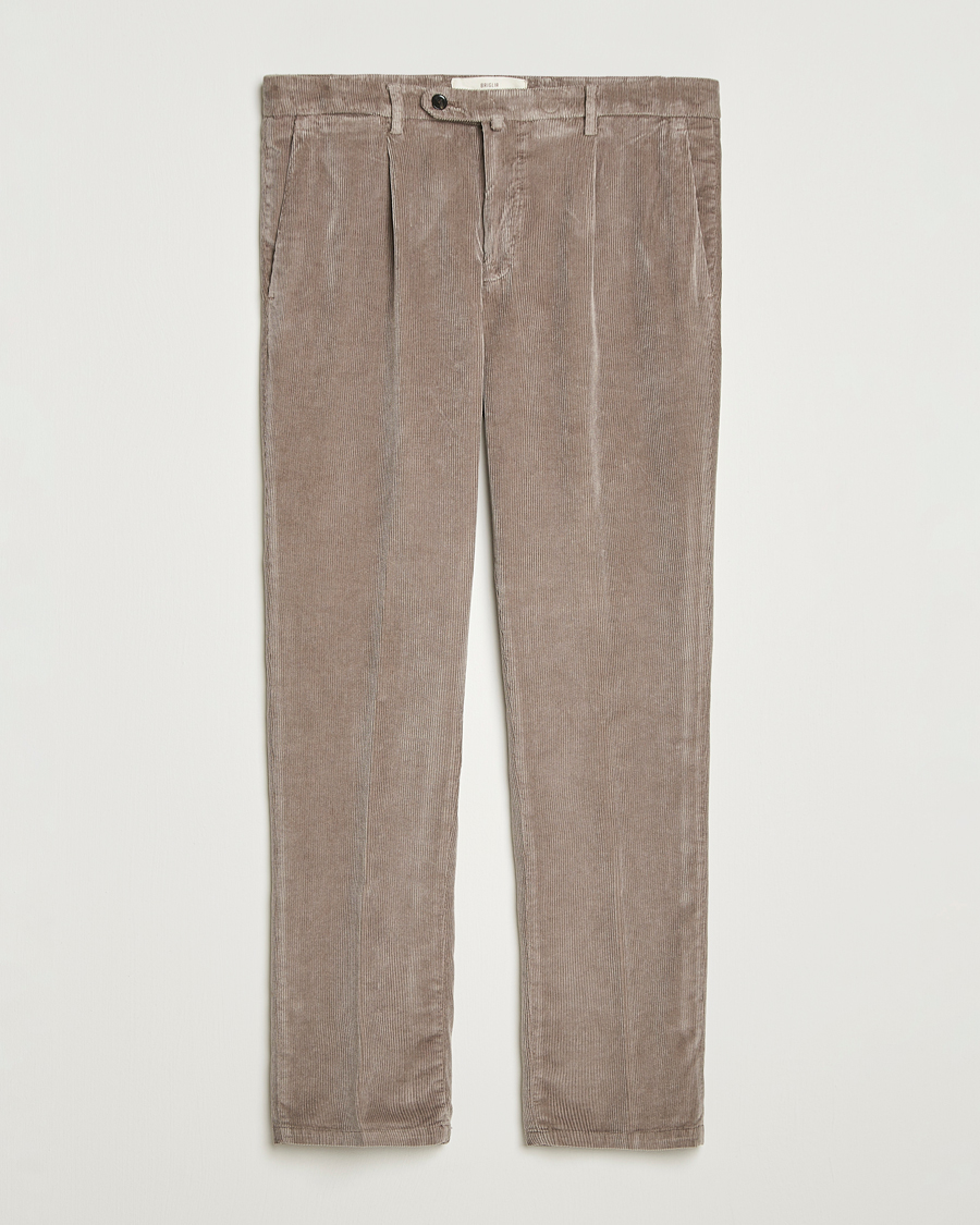 Hombres | Pantalones | Briglia 1949 | Easy Fit Corduroy Trousers Taupe