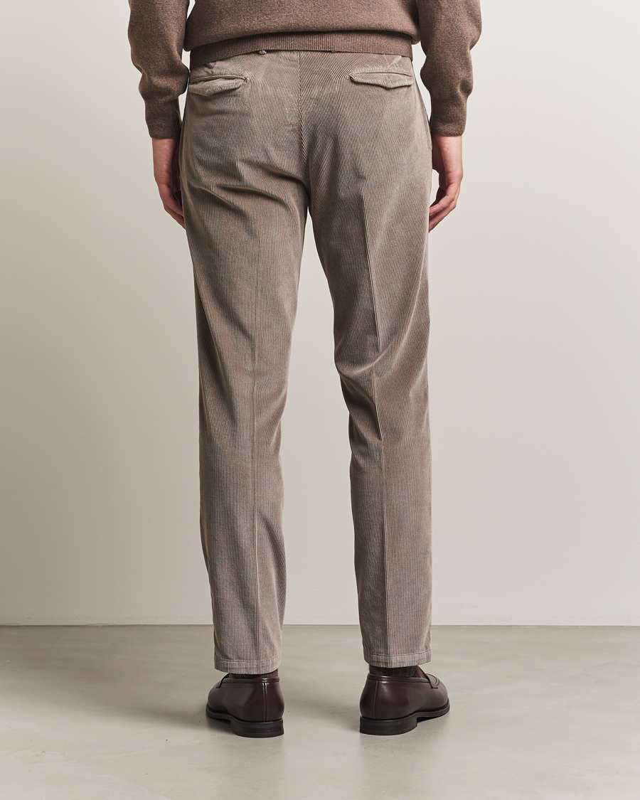 Hombres | Pantalones | Briglia 1949 | Easy Fit Corduroy Trousers Taupe