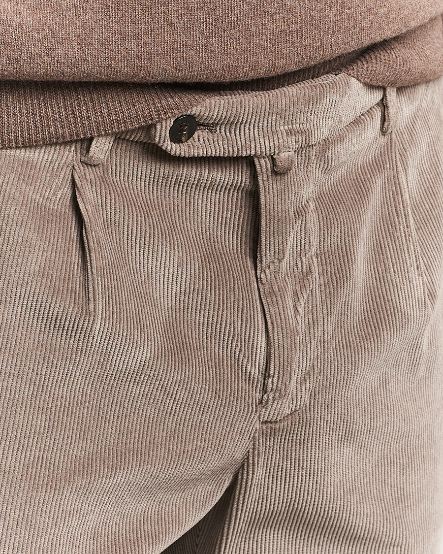 Hombres | Pantalones | Briglia 1949 | Easy Fit Corduroy Trousers Taupe