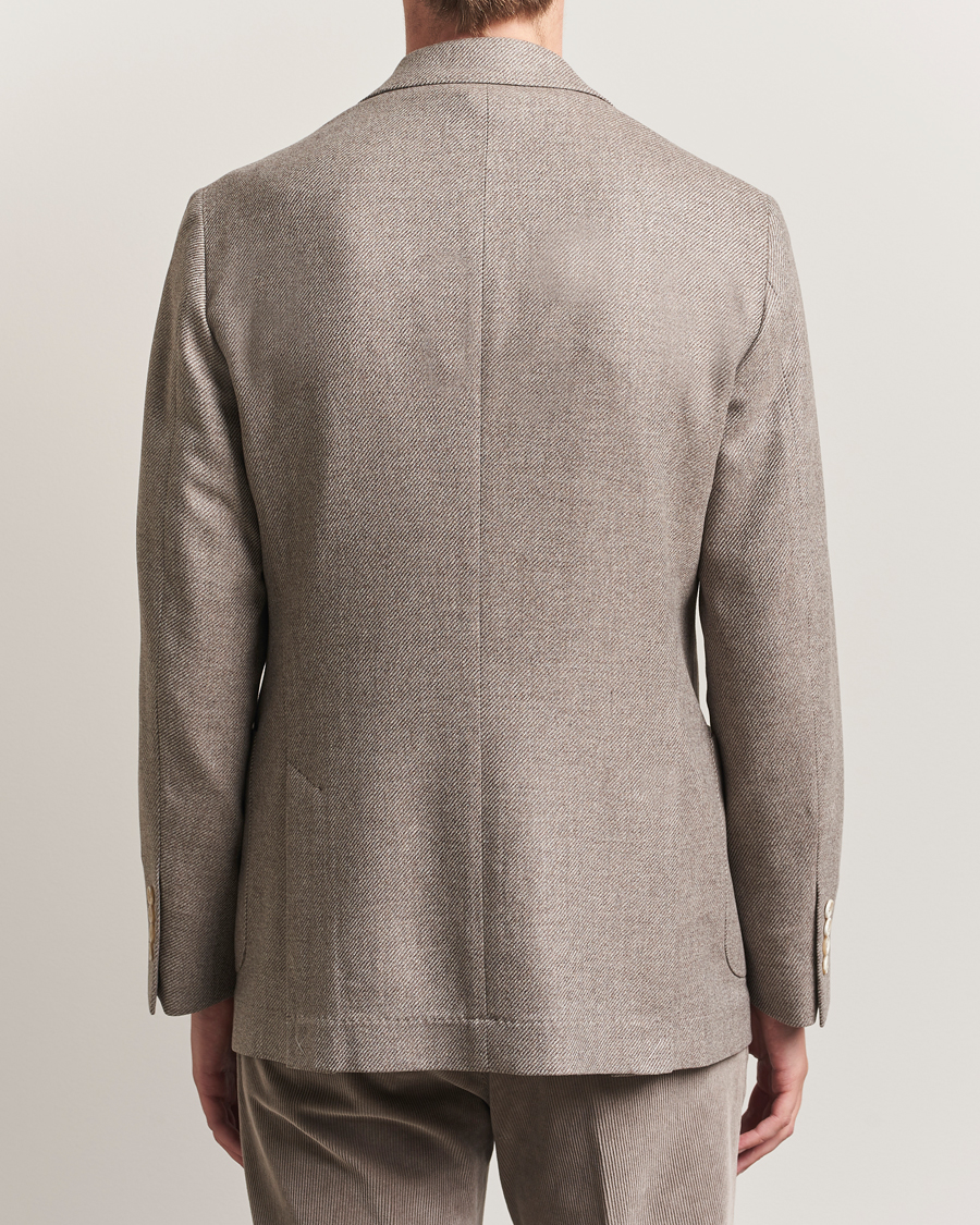 Hombres | Blazers | Brunello Cucinelli | Single Breasted Wool/Cashmere Twill Blazer Beige