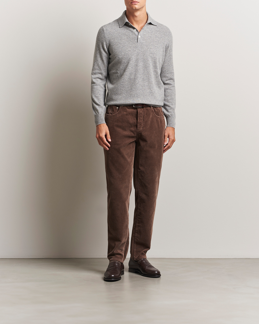 Hombres | Pantalones | Brunello Cucinelli | Leisure Fit Corduroy 5-Pocket Pants Taupe