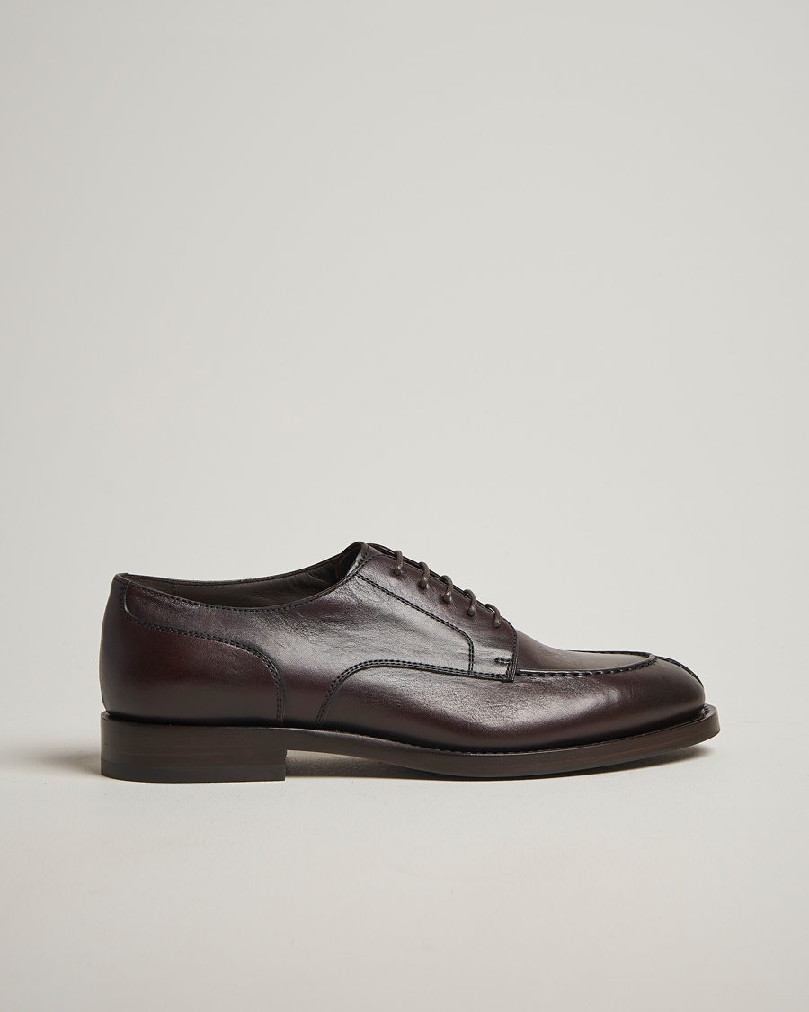 Hombres | Zapatos derby | Brunello Cucinelli | Moc Toe Derby Dark Brown Calf