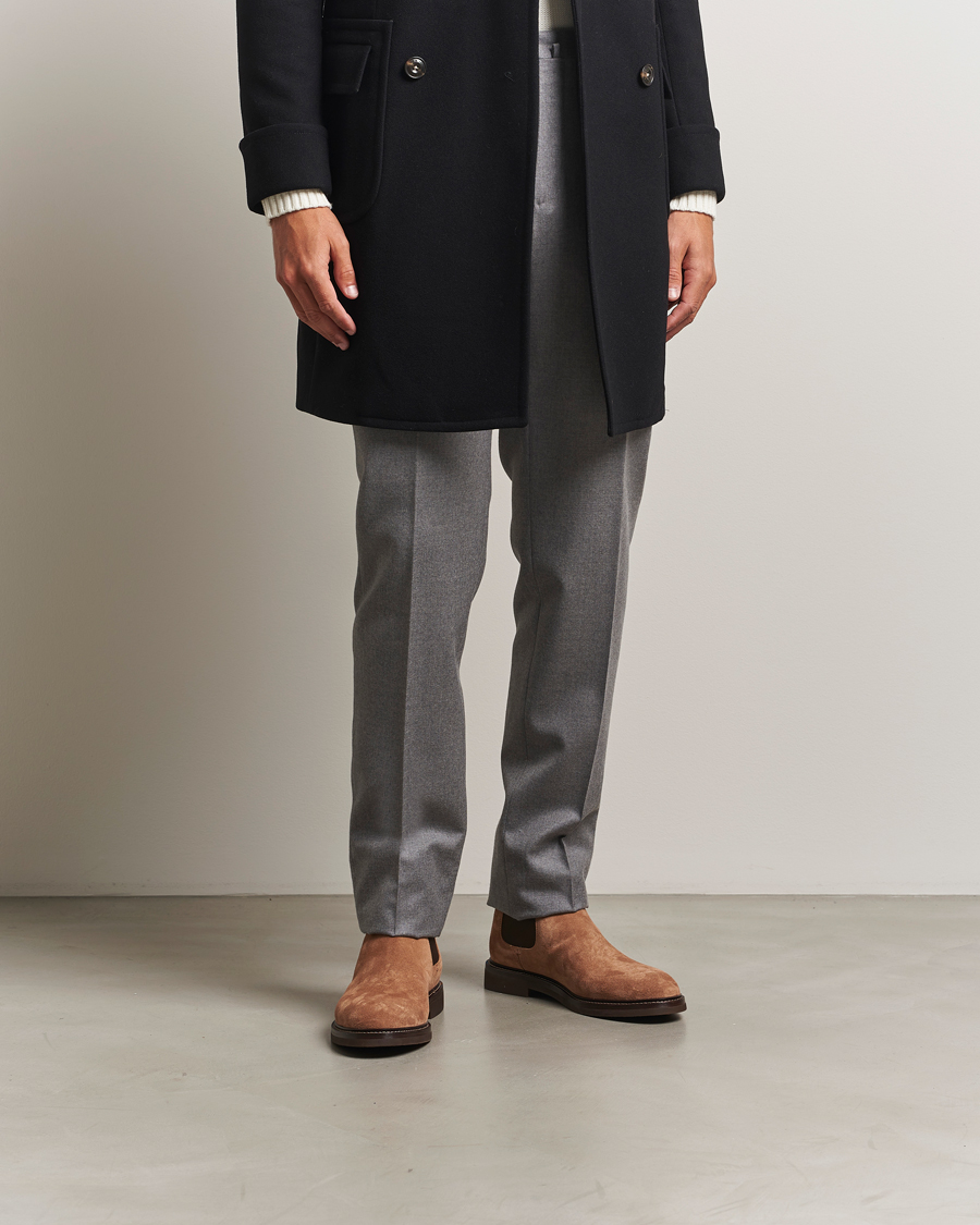 Hombres | Botas | Brunello Cucinelli | Chelsea Boots Brown Suede