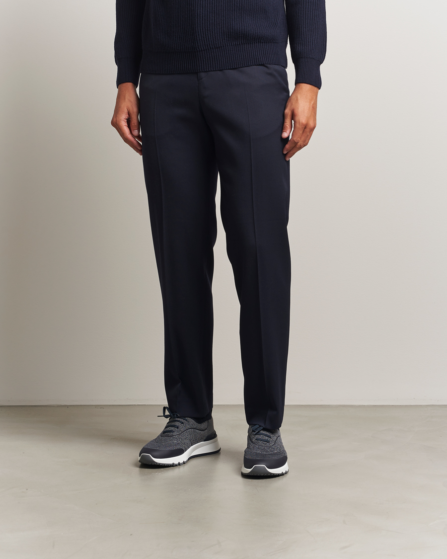 Hombres | Zapatillas | Brunello Cucinelli | Flannel Running Sneakers Navy