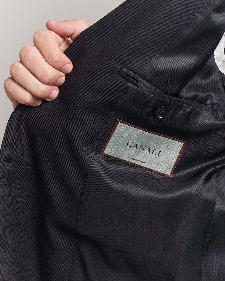 Hombres | Trajes | Canali | Capri Wool 130s Suit Dark Blue