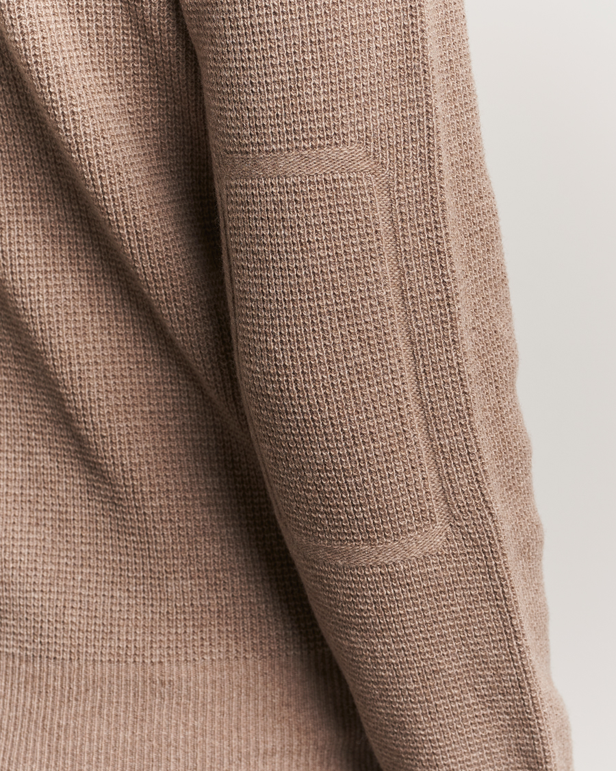 Hombres | Jerséis y prendas de punto | Canali | Wool/Cashmere Long Sleeve Polo Brown
