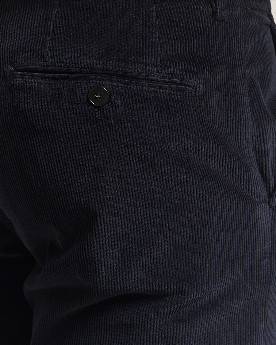 Hombres | Pantalones | Canali | Soft Corduroy Trousers Navy