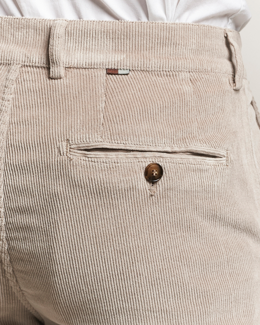 Hombres | Pantalones | Canali | Soft Corduroy Trousers Beige