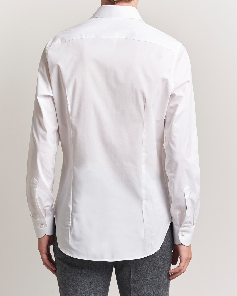 Hombres | Camisas | Canali | Slim Fit Cotton/Stretch Shirt White