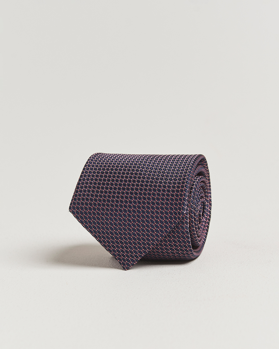 Hombres | Canali 5-Fold Silk Tie Pink | Canali | 5-Fold Silk Tie Pink