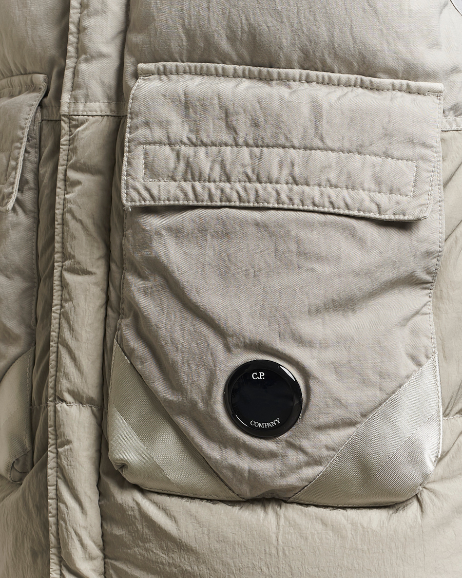 Hombres | Chalecos | C.P. Company | Eco Chrome Mixed Down Vest Light Grey