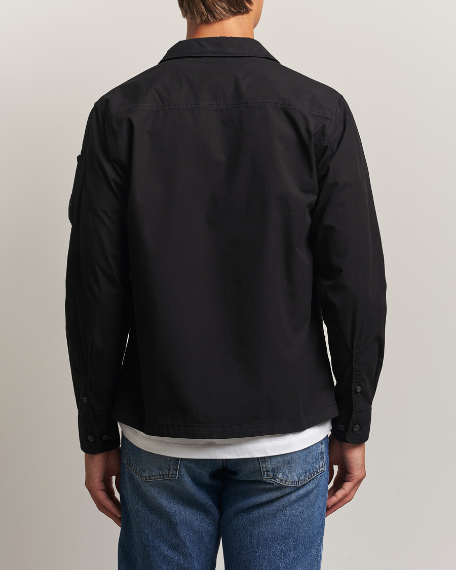 Hombres | Camisas | C.P. Company | Organic Cotton Gabardine Zip Overshirt Black