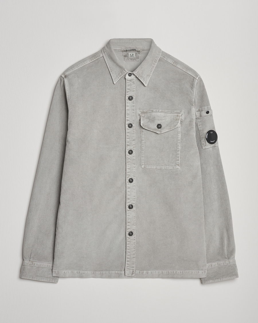 Hombres | Camisas | C.P. Company | Corduroy Lens Overshirt Grey