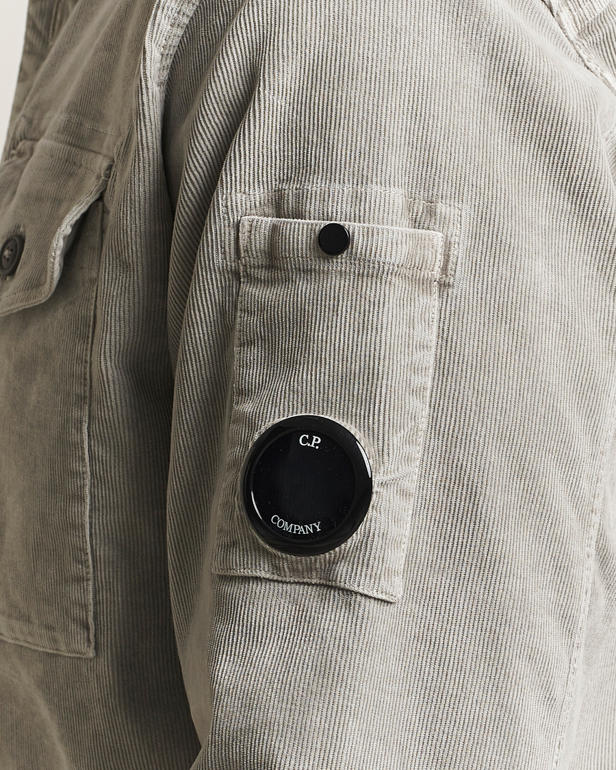 Hombres | Camisas | C.P. Company | Corduroy Lens Overshirt Grey