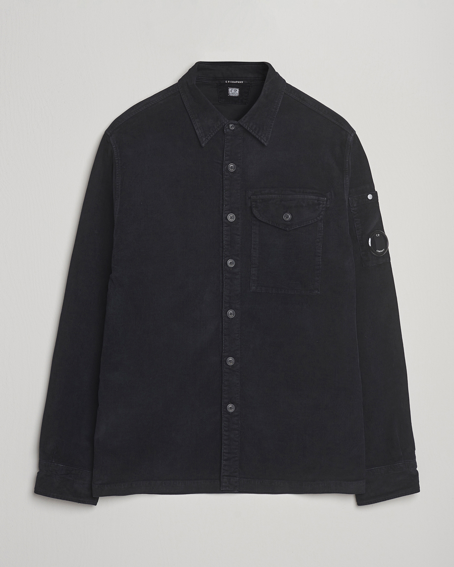 Hombres | Camisas | C.P. Company | Corduroy Lens Overshirt Black