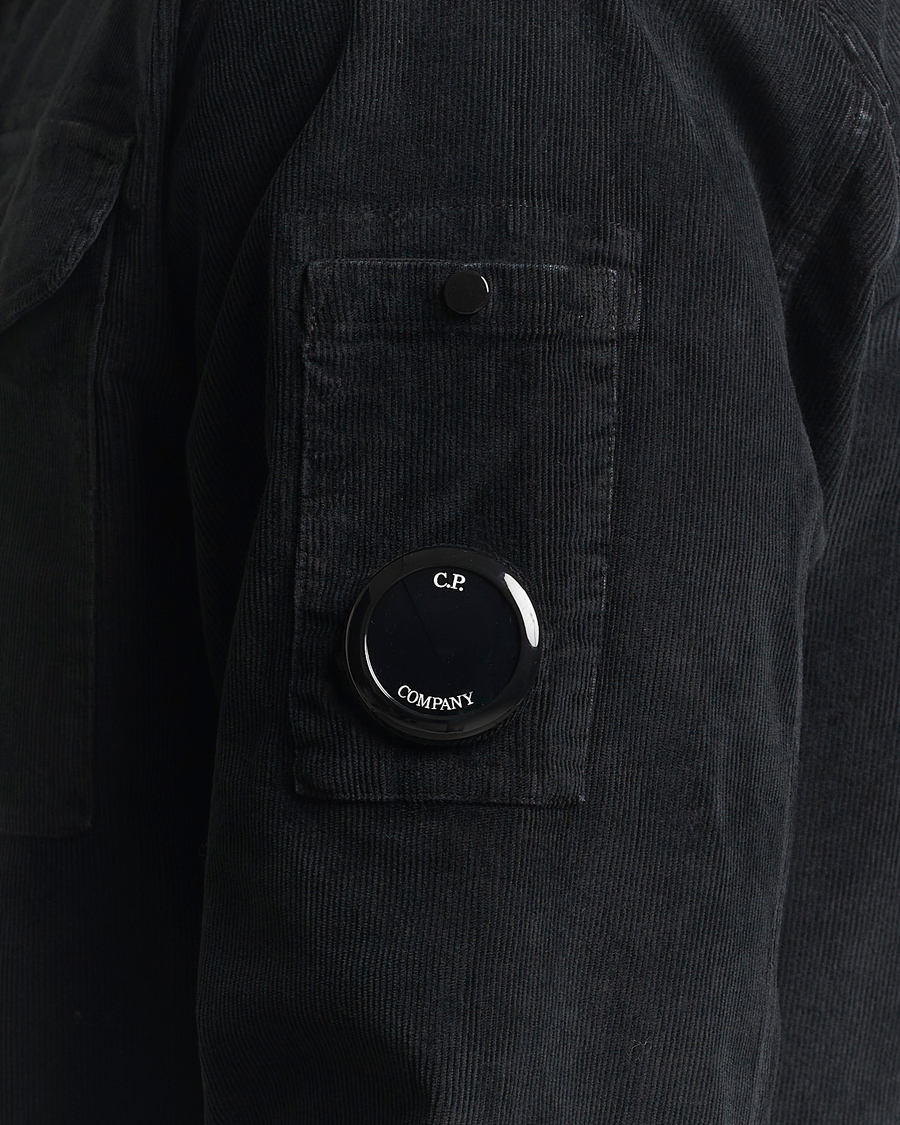 Hombres | Camisas | C.P. Company | Corduroy Lens Overshirt Black