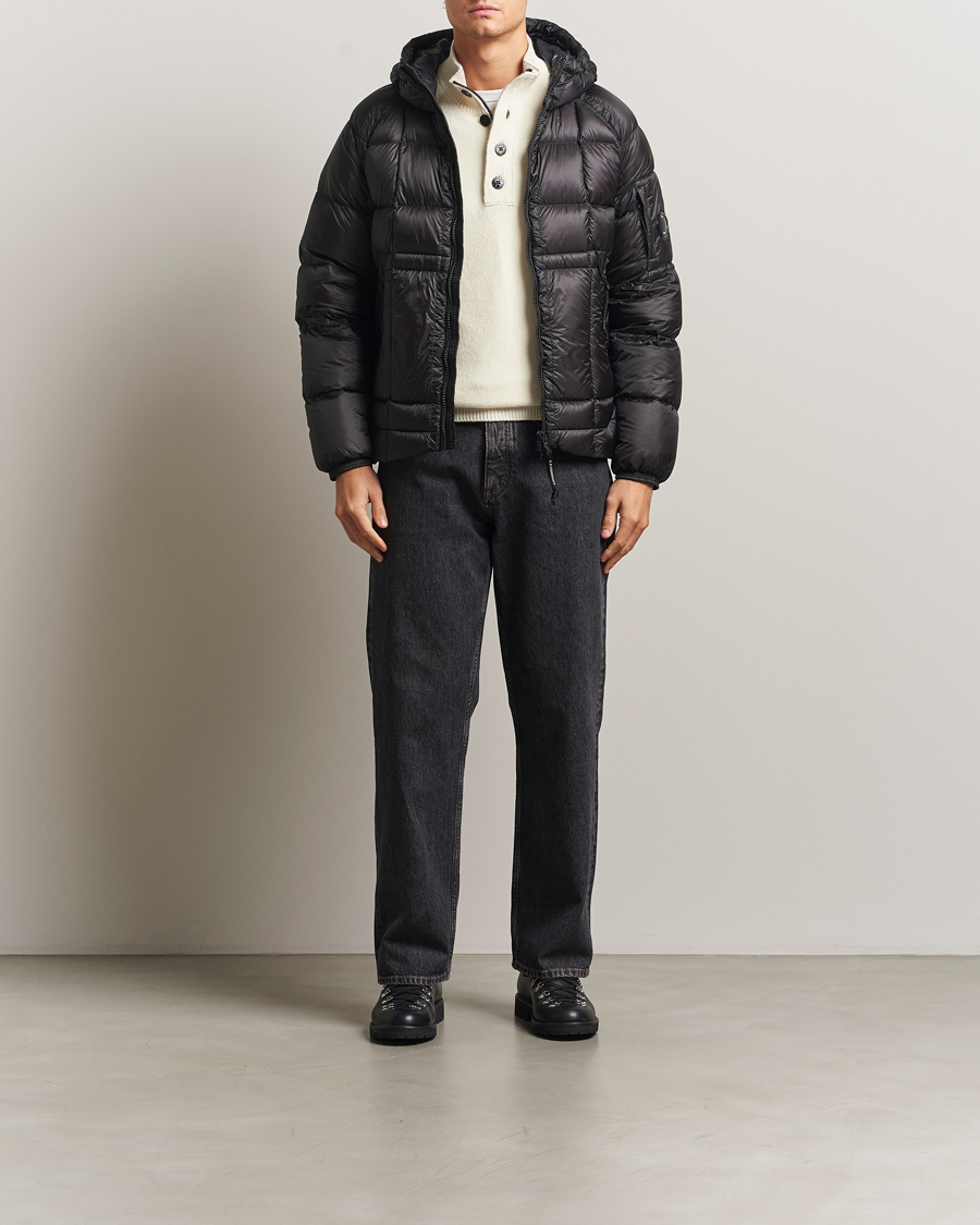 【C.P. COMPANY】MENS D.D. SHELL JACKET C.P. Company DD Shell Padded Hood Jacket Black en CareOfCarl.es