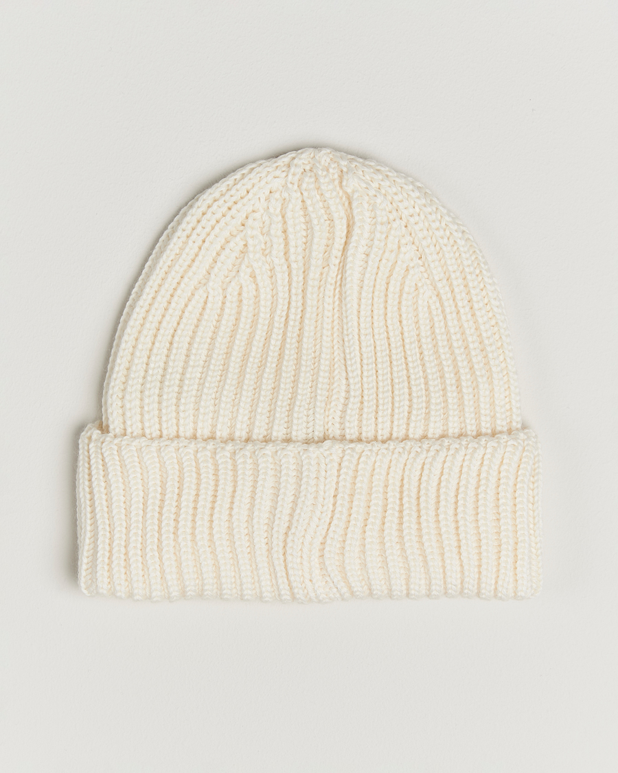 Hombres | Gorros | C.P. Company | Knitted Merino Goggle Beanie White
