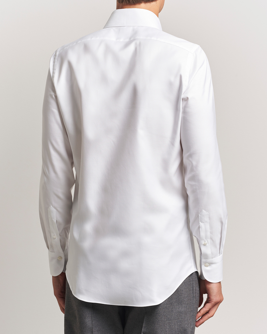 Hombres | Camisas | Finamore Napoli | Milano Slim Oxford Button Down Shirt White