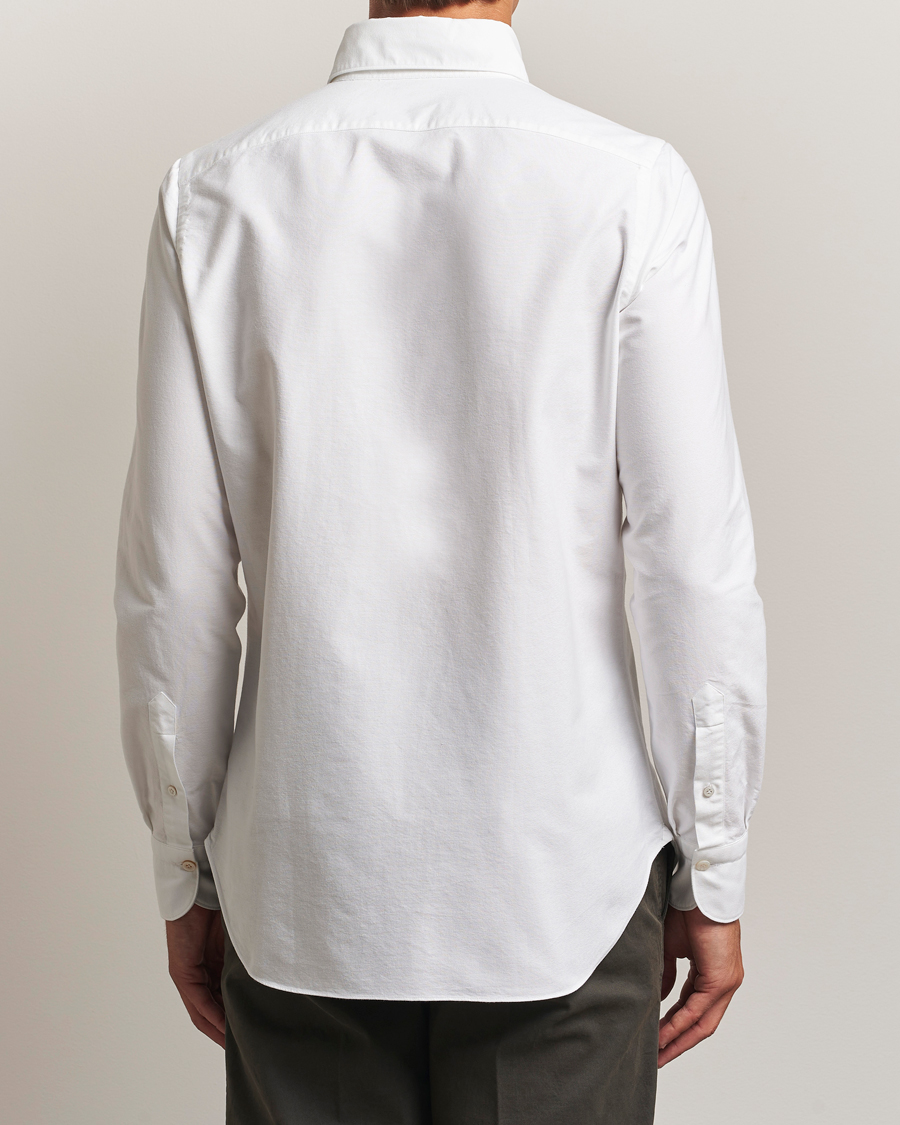 Hombres | Camisas | Finamore Napoli | Gaeta Oxford Button Down Shirt White