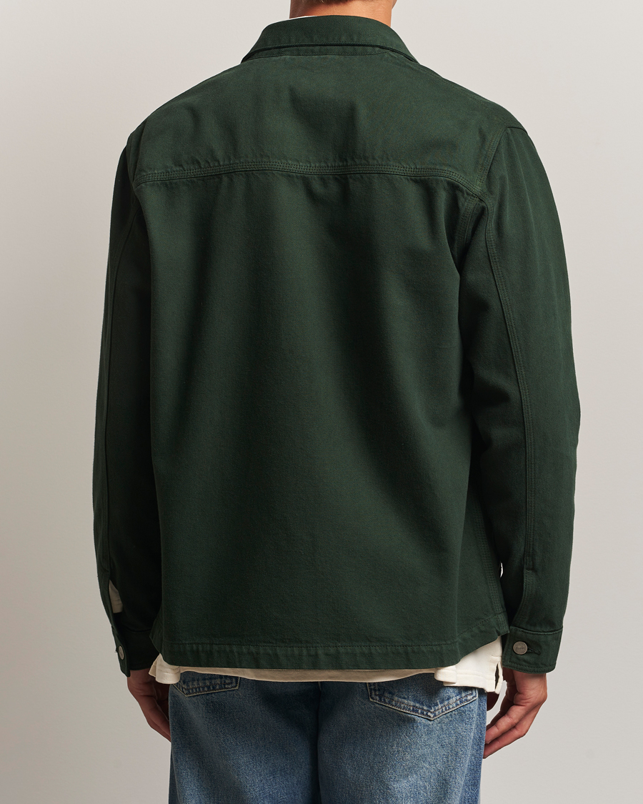 Hombres | Camisas | Forét | Wood Twill Overshirt Dark Green