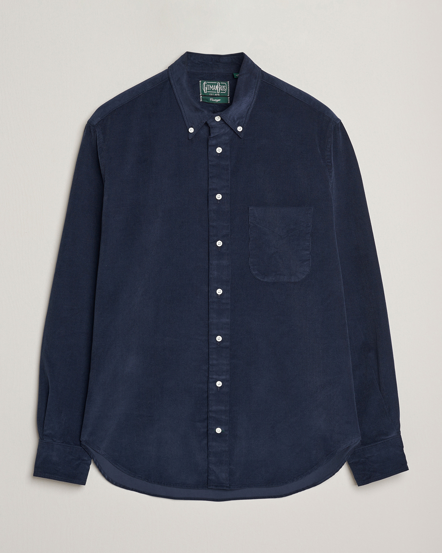 Hombres | Camisas | Gitman Vintage | Corduroy Button Down Shirt Navy