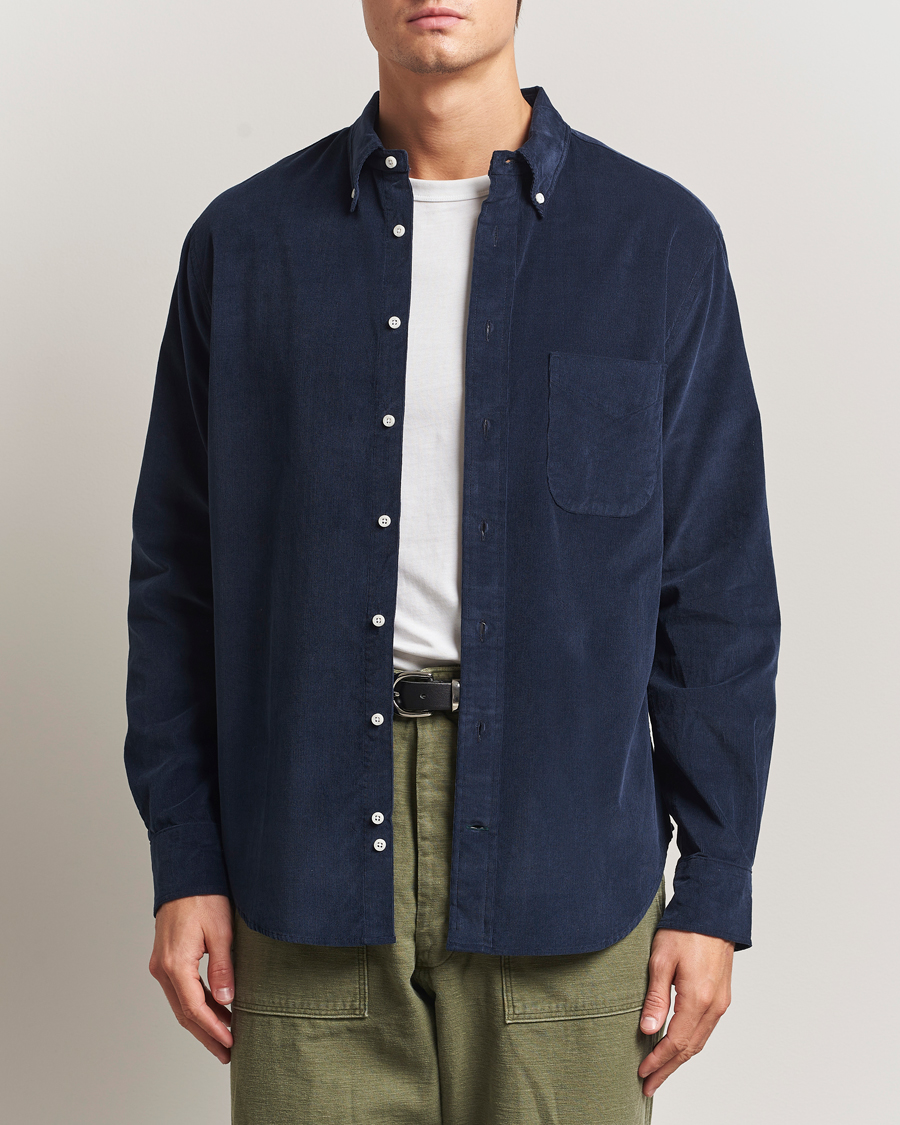 Hombres | Camisas | Gitman Vintage | Corduroy Button Down Shirt Navy