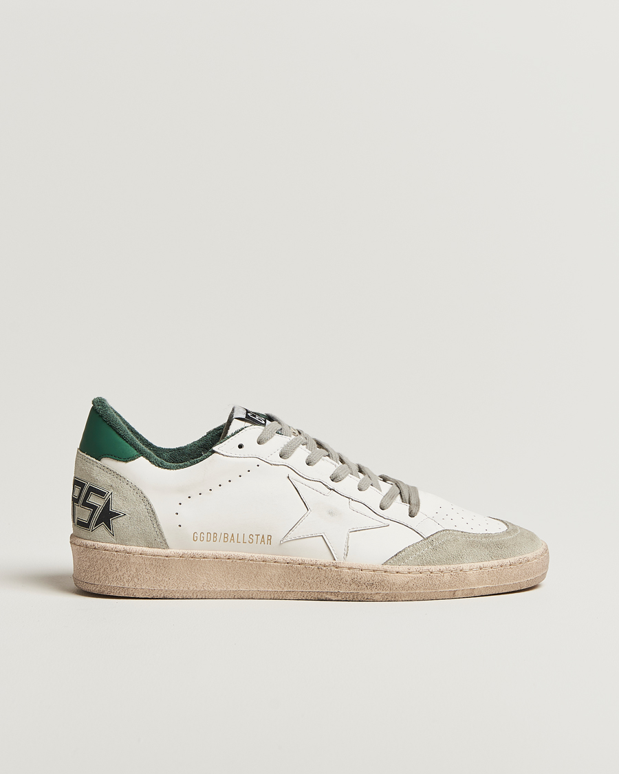 Hombres | Golden Goose Ball Star Sneakers White/Green | Golden Goose | Ball Star Sneakers White/Green