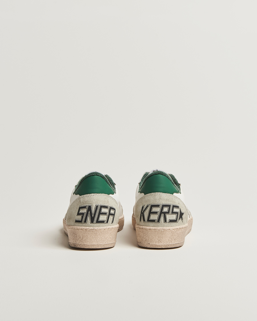 Hombres | Golden Goose Ball Star Sneakers White/Green | Golden Goose | Ball Star Sneakers White/Green