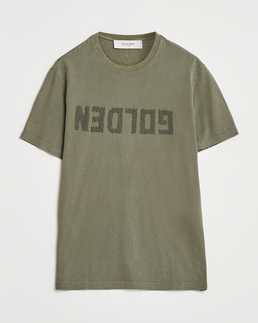 Hombres | Camisetas | Golden Goose | Cotton Logo T-Shirt Dusty Olive