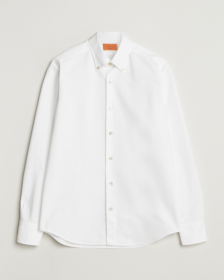 Hombres | Camisas | Grigio | Oxford Button Down Shirt White