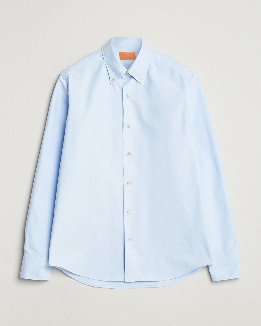 Hombres | Camisas | Grigio | Oxford Button Down Shirt Light Blue