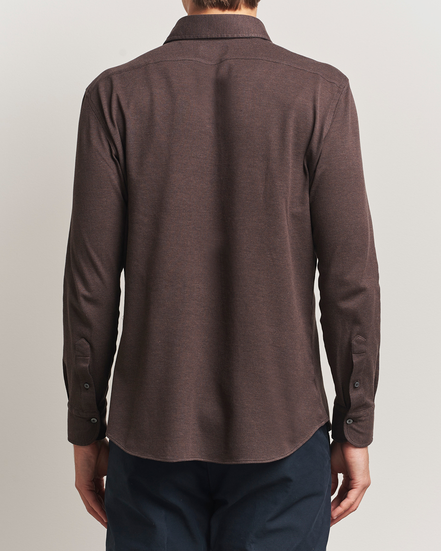 Hombres | Camisas | Grigio | Cotton Jersey Shirt Dark Brown