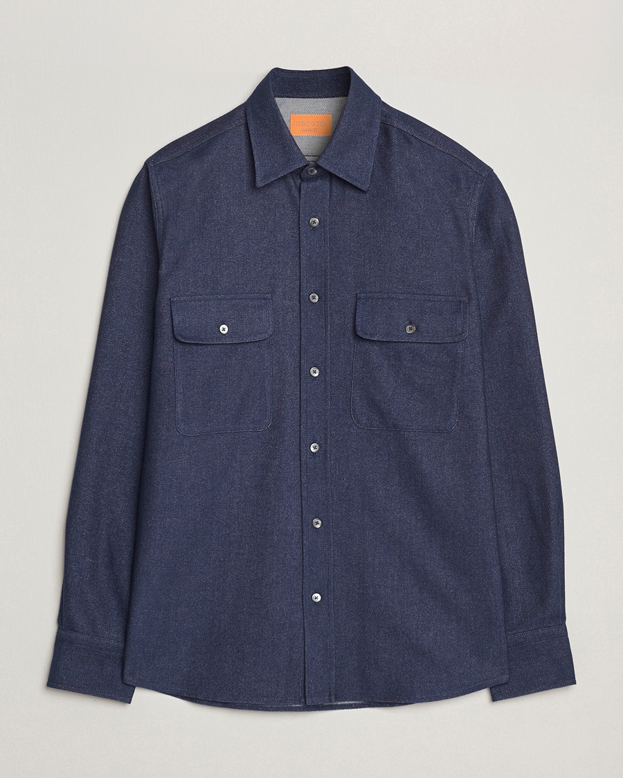 Hombres | Camisas | Grigio | Heavy Twill Overshirt Navy