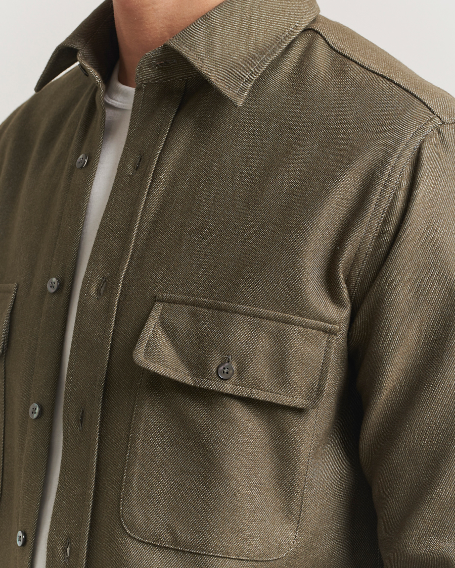Hombres | Camisas | Grigio | Heavy Twill Overshirt Military