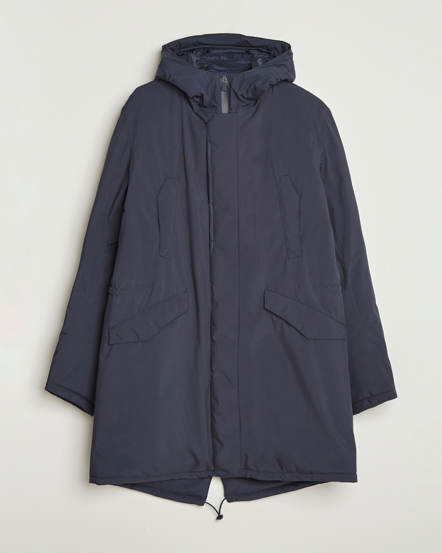 Hombres | Abrigos y chaquetas | Herno | Waterproof Fishtail Parka Navy